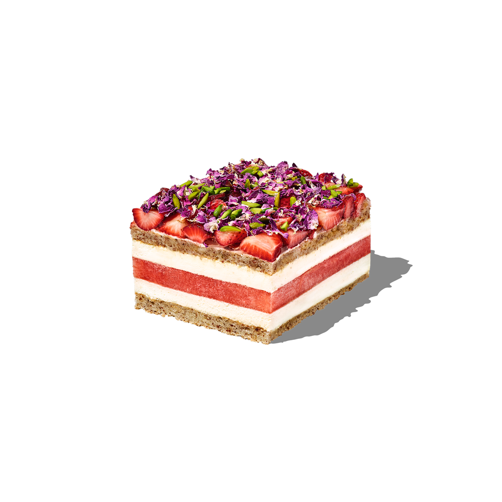 jam and chantilly cream sponge cake with fresh strawberries