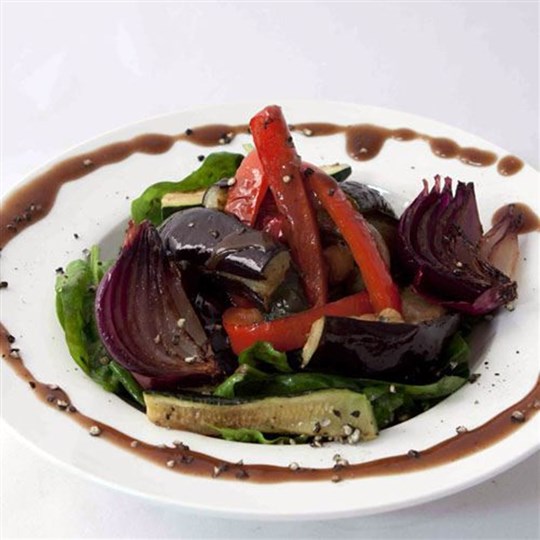 Grilled Vegetable & Spinach Salad GF & Vegan