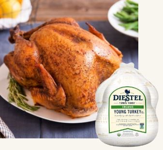 Organic Diestel Turkey - Whole Raw