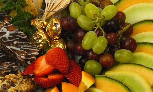 Seasonal Fresh Fruit and Christmas Mince Tart Platter