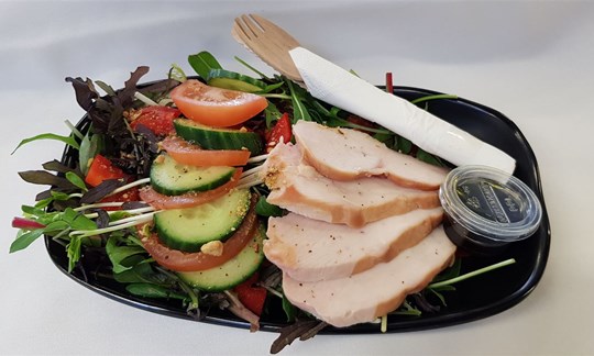 Fresh Green Salad with Smoked Chicken (gf,df)