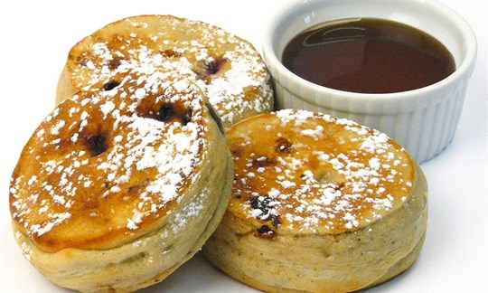 Hotcakes - Blueberry served with Maple Syrup (V)