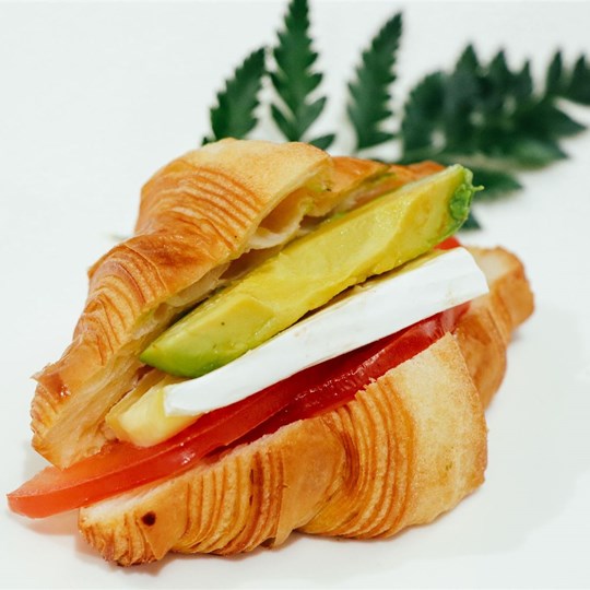 Savoury Croissant - brie, tomato and avocado (cold item) (GF available)