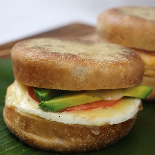 Vegetarian English Muffin (GF available)