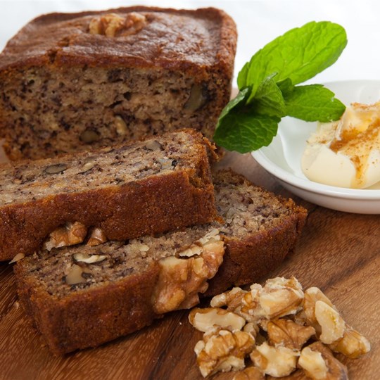Banana Bread - with honeyed butter (GF available)
