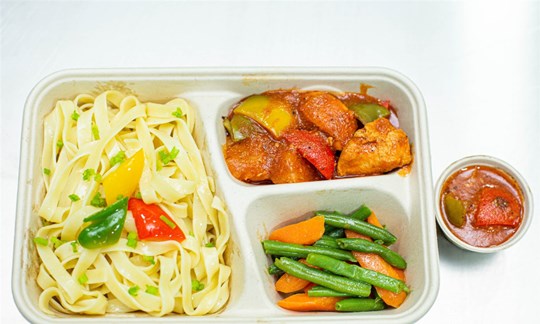 Tagliatelle with Sweet and Sour Chicken Sauce