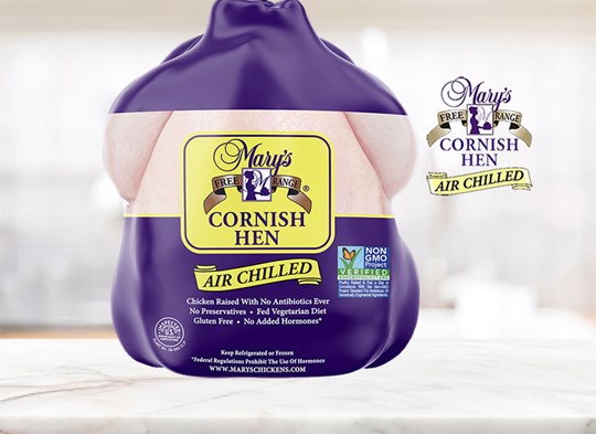 All Natural Mary's Non-GMO Air Chilled Cornish Game Hen