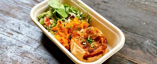 Light lunch - Savoury tart & side salad box