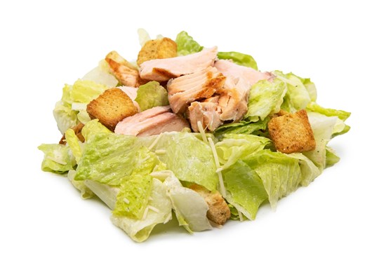Classic Caesar Salad with Grilled Salmon
