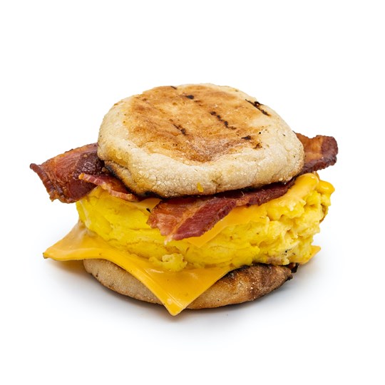 Bacon & Cheese Egg Breakfast Sandwich - Hot