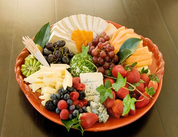 Assorted Soft Cheese & Fruit Platter