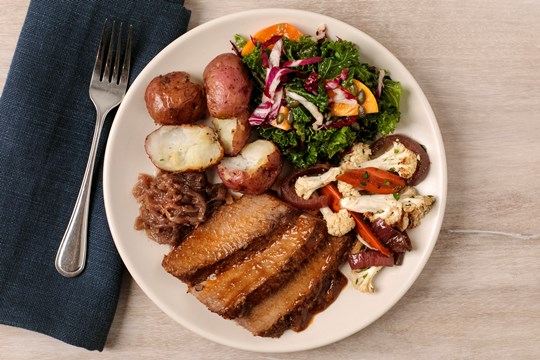 Holiday Slow Cooked Brisket Hot Meal Package