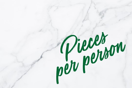 Pieces per person
