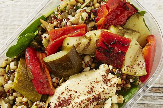 Grilled Zucchini, Grain & Seed Platter