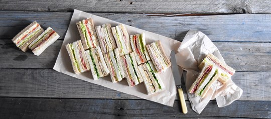 Vegetarian Club Sandwiches