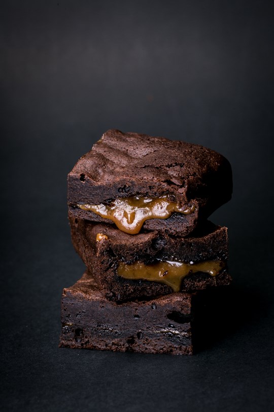 Salted Dulce de Leche chocolate brownies