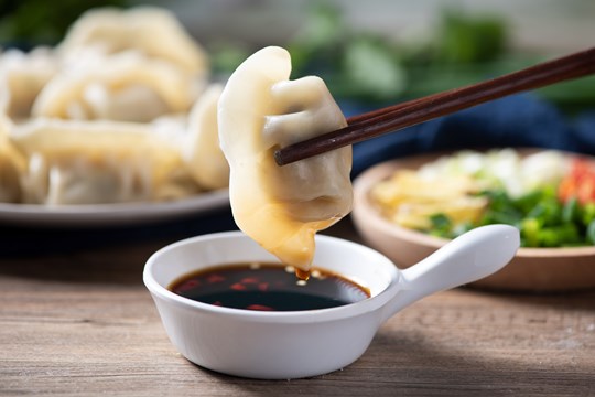 Vegetable dumplings with chilli oil (Vegan, GF, Fructose free)