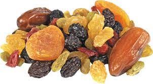 Dried fruit (i.e. raisins, craisins, blueberries, goji berries, dates, figs, etc.)