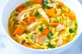 High-protein soups (i.e. chicken noodle, chicken and rice, chicken tortilla, chicken and vegetable, sausage gumbo, Italian style, beef and vegetable, clam chowder, etc.)