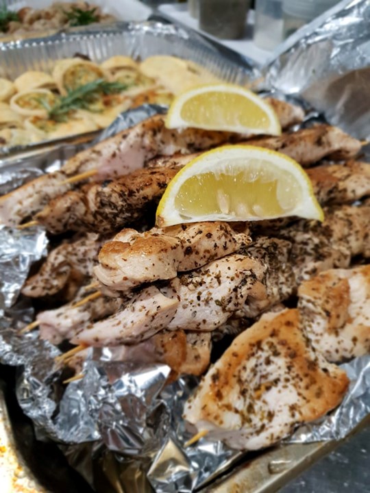 Chicken In Lemon & Oregano Skewers - 25 Pieces