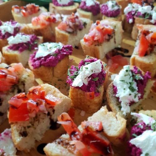 Beetroot & Fetta Bruschetta - 10 pieces Hearty Canape Size